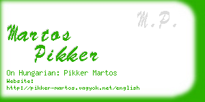 martos pikker business card